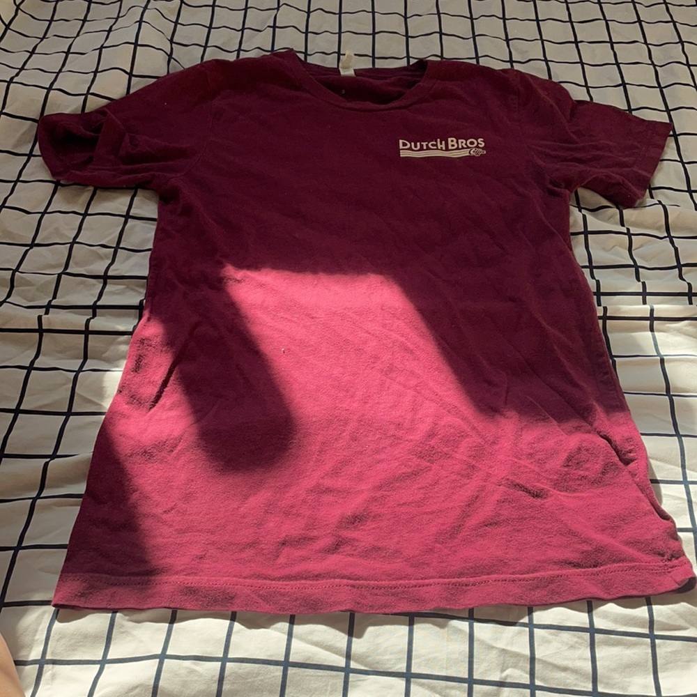 Dutch Bros burgundy T-shirt